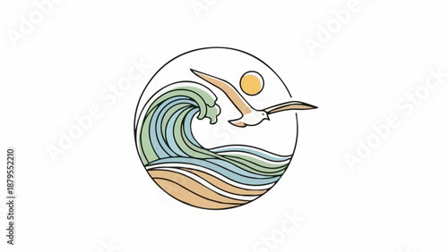 Vector illustration of a white swan and wild birds featuring a graceful wing and beak in a nature art style