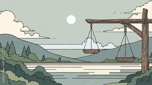 Sailing ship on calm blue sea under clear sky