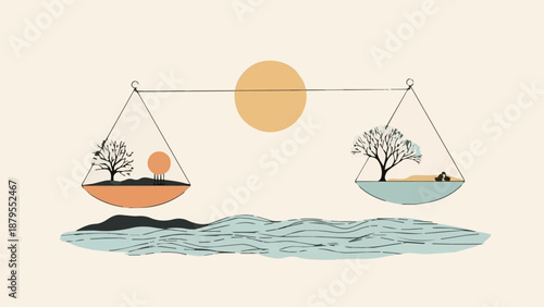 A 3d vector illustration of a sailing ship boat on the sea designed as an orange sport object like a basketball game toy model