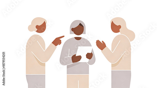 Flat Illustration of Workplace Conflict and Feedback