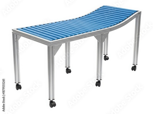 Industrial conveyor table with wheels