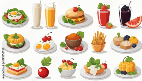 vector of modern food