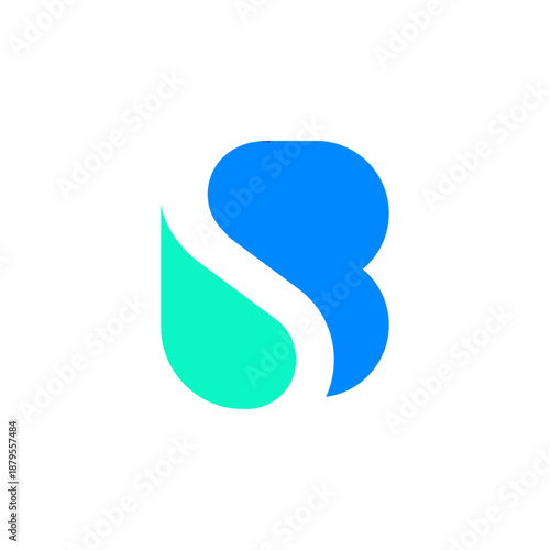BS Alphabet Logo Vector Leaf Flame Eco Energy Abstract Symbol EPS