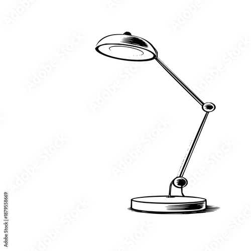 Desk Lamp on White Background