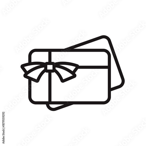 gift card icons minimalist flat style design, gift card Vector illustration on white background