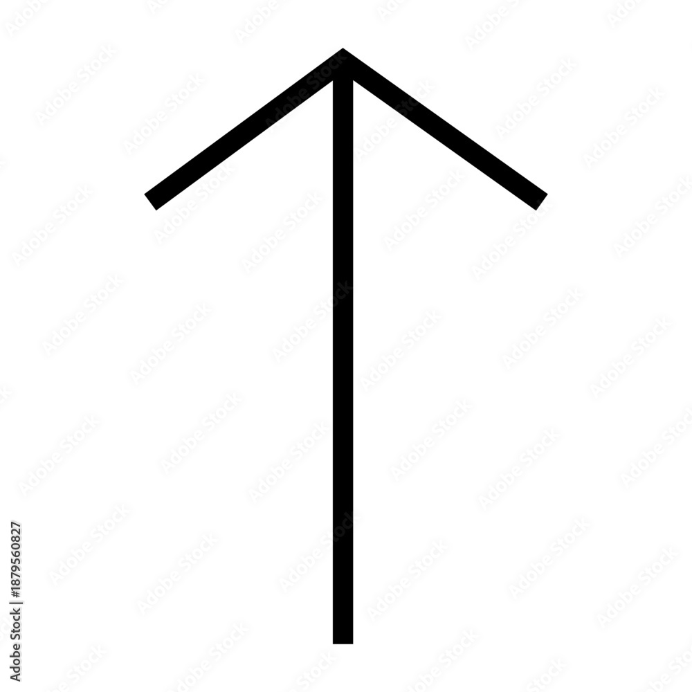Obraz premium Upward Navigation Arrow Line Icon for Interface Direction Control