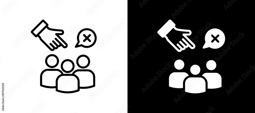Fototapeta premium Anti Discrimination linemixed icon