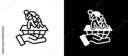 Refugee Support linemixed icon