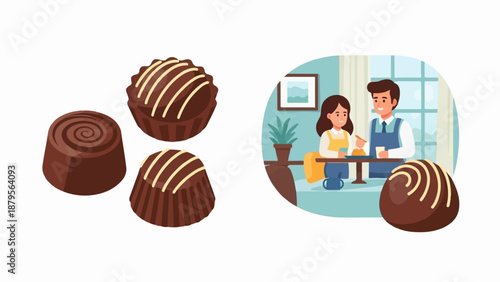 Sweet treats and happy faces a moment of indulgence in a cozy cafe