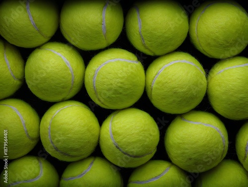 tennis balls, row, banner, art