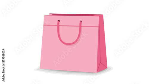 Pink shopping bag for gifts and purchases.