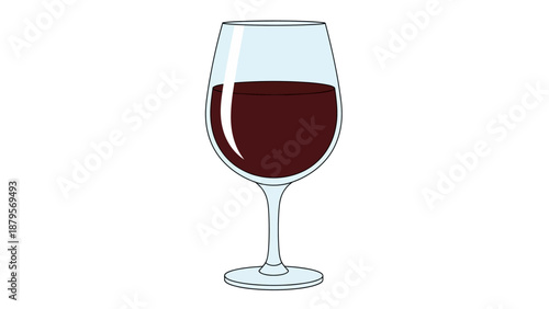Elegant Glass of Red Wine Ready for a Toast.