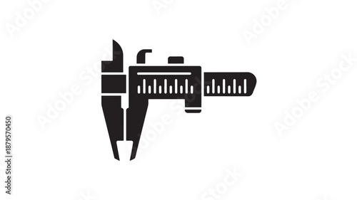 Vector Illustration Of Caliper Tool For Measurement And Precision In Engineering And Design
