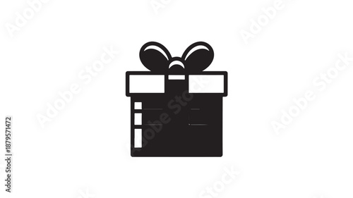 Vector Illustration Of Gift Box With Ribbon Bow For Present And Surprise Concept