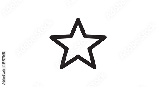 Black Star Vector Illustration On White Background For Rating And Review Concept