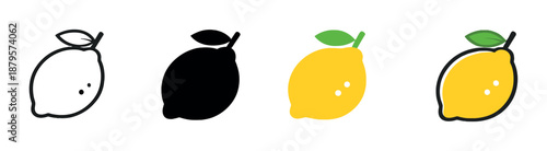 Stylized lemons with vibrant colors and lighting on gradient background