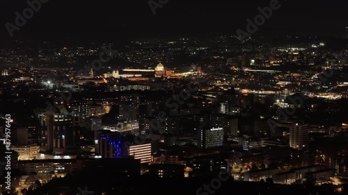 Wallpaper Mural Porto downtown at night aerial view Torontodigital.ca