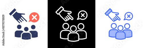 Anti Discrimination triple icon