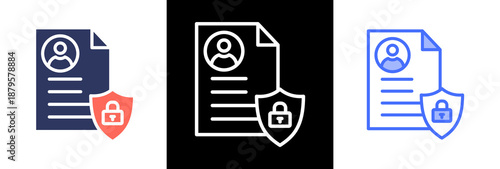 Privacy Protection triple icon
