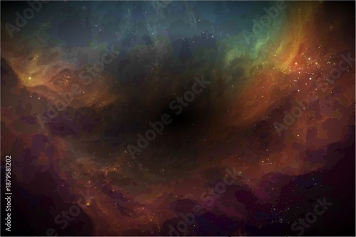 Abstract colorful cosmic background