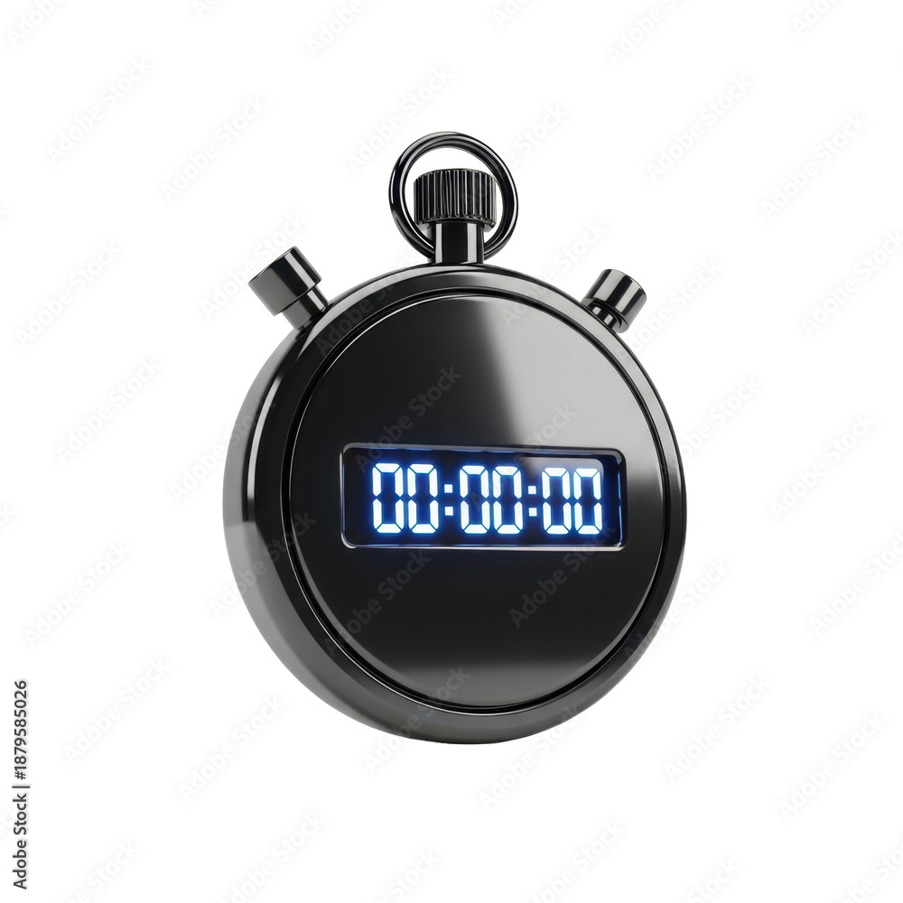 Obraz premium Digital Stopwatch Showing Zero Time