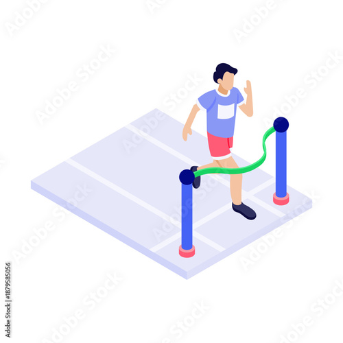 An isometric style icon showing an online lecture