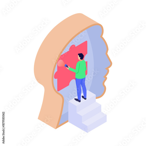 An isometric style icon showing an online lecture