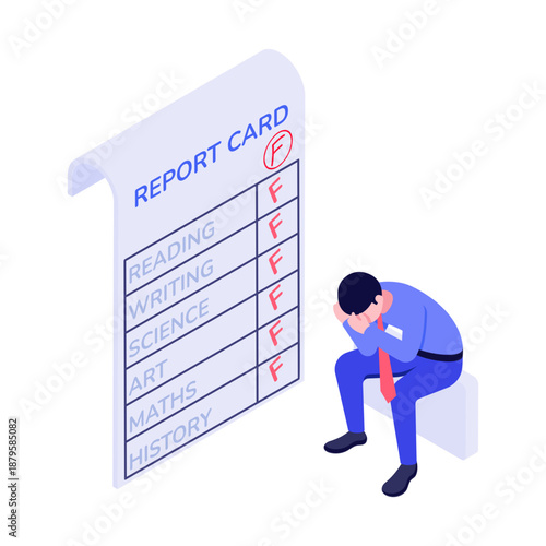 An isometric style icon showing an online lecture