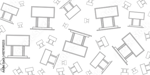 Blank advertising billboards and small signs for outdoor promotion and marketing