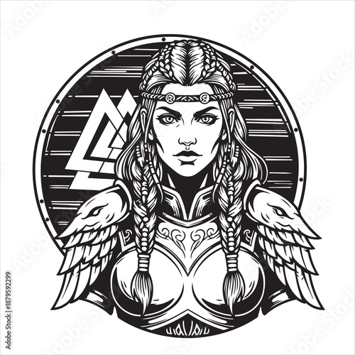 virgin mary with jesus, Viking female warrior