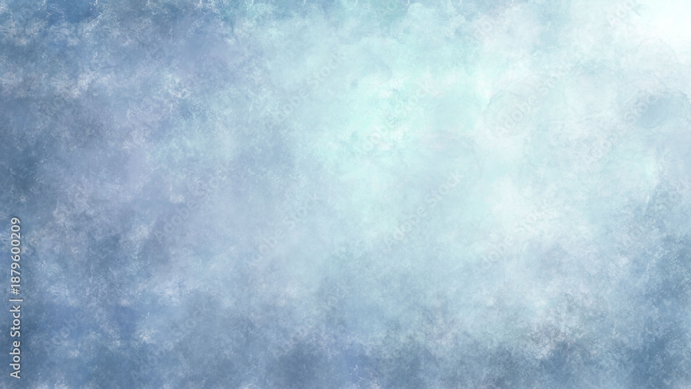 Obraz premium Beautiful light blue ethereal watercolor texture background with soft atmospheric clouds and subtle grainy paper effects for elegant designs