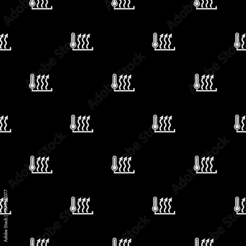 Heat seamless pattern isolated on black background