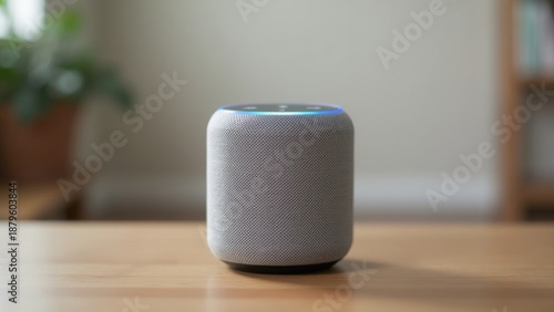 Smart speaker with voice assistant, AI home device, wireless speaker, voice-controlled technology, connected home hub, smart home integration, music streaming device