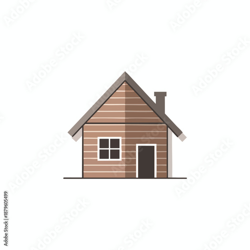 Cozy Wooden House Illustration