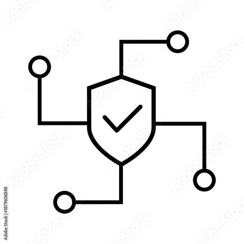 Protection vector icon. Defense Illustration sign.  Security symbol. safety logo.