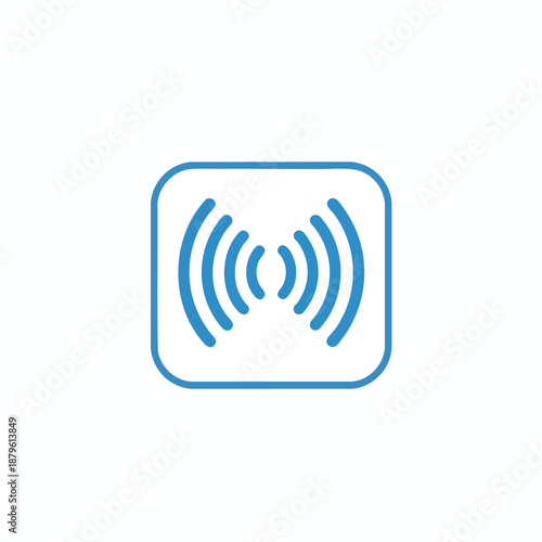 Blue Wi Fi Signal Icon