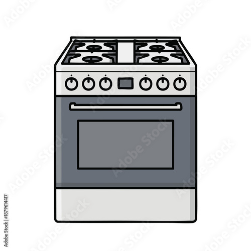 Simple Stovetop Oven Illustration