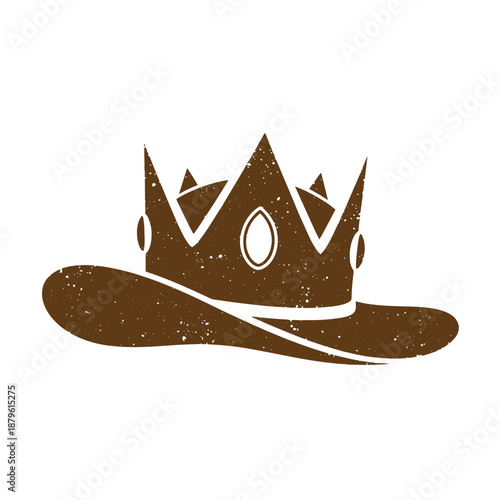 Drawing Vintage grunge  texture browncrownkingcrowniconwithgemstoneontransparentbackgroundforroyaltyandluxurysymbol