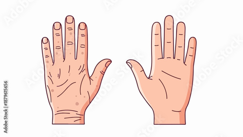 Two hands shown, one aged with wrinkles and spots, the other smooth and youthful