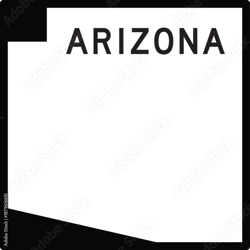 Arizona US State Highway Shield Marker Shape Blank Editable Vector