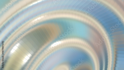 Foto Abstract iridescent striped pattern background, wavy holographic purple blue stripes pattern, interesting architectural minimal wallpaper