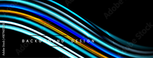Abstract waves, vibrant colors, dynamic lines. Modern design element, perfect backdrop for projects. Smooth gradients create visual interest.