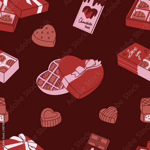 Valentines day chocolates set