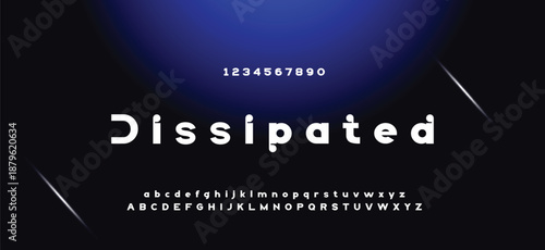 Abstract minimal future alphabet fonts. simple typography sport future creative font . vector illustrator