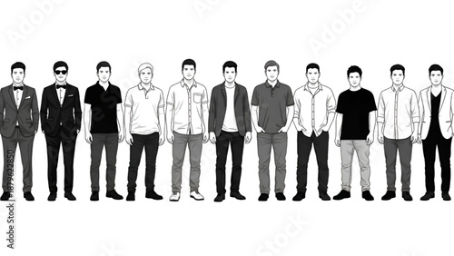 Inclusive Workplace Vector – Corporate Professionals Standing