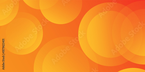 Abstract geometric background. Orange elements with fluid gradient. Dynamic shapes simple abstract modern