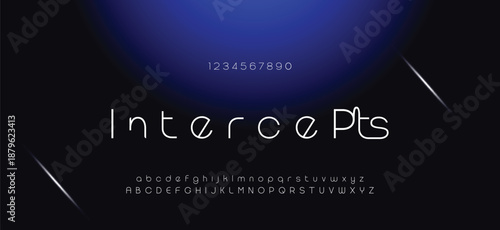 Abstract minimal future alphabet fonts. simple typography sport future creative font . vector illustrator