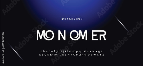 Abstract minimal future alphabet fonts. simple typography sport future creative font . vector illustrator