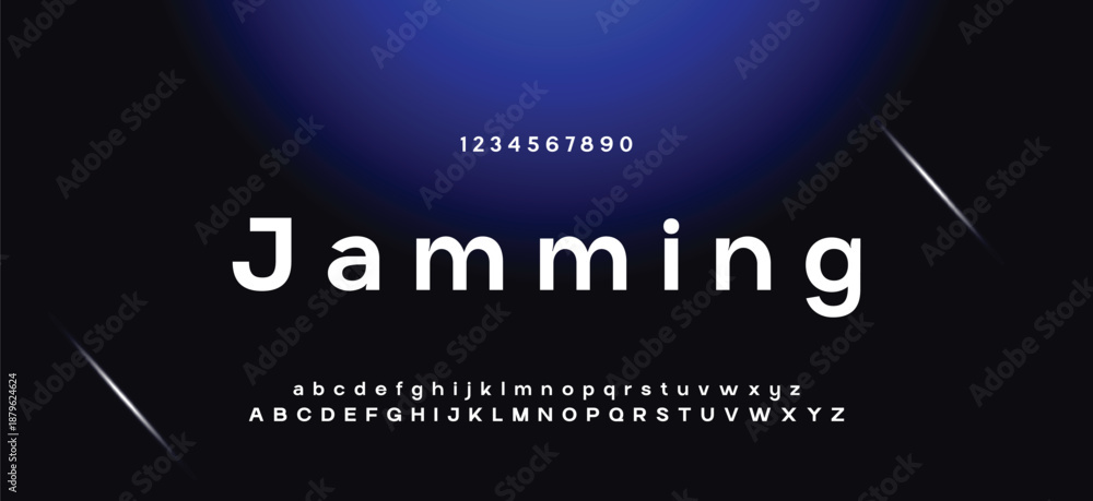 Fototapeta premium Abstract minimal future alphabet fonts. simple typography sport future creative font . vector illustrator