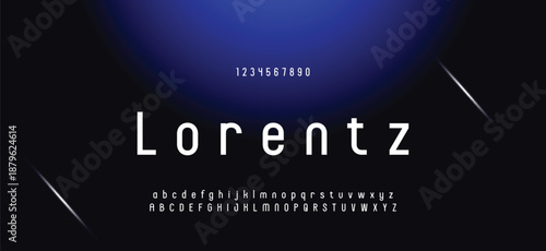 Abstract minimal future alphabet fonts. simple typography sport future creative font . vector illustrator